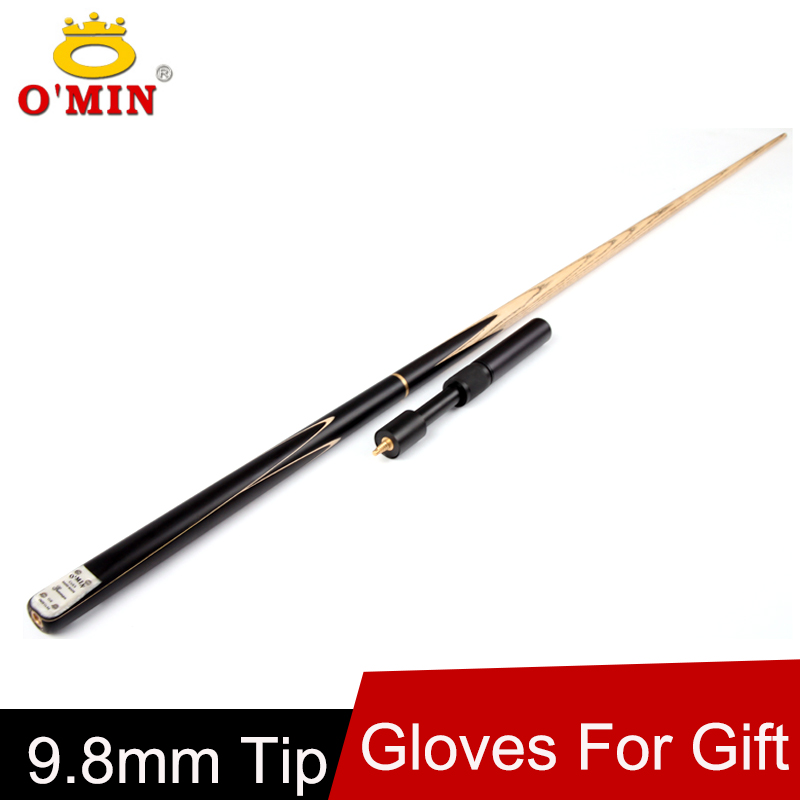 O'MIN Brand 3/4 Snooker Cue Stick 9.8mm Tip 3 4 Snooker Cues Case Set China Fast Shipment
