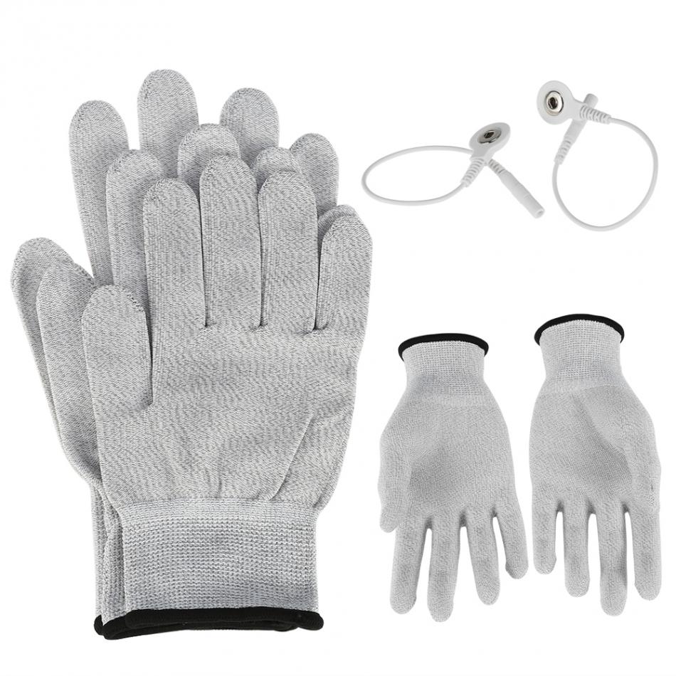 aaa Conductive Tens hine Pair Gloves Facial Massager Electro Therapy Electrode Hand Massage Electrotherapy Wires de therapy