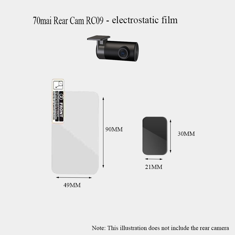 For 70MAI Dash Cam A400 Car Recorder /Rear Cam RC09 special 2025 electrostatic filmspecial electrostatic new film /3M adhesive,