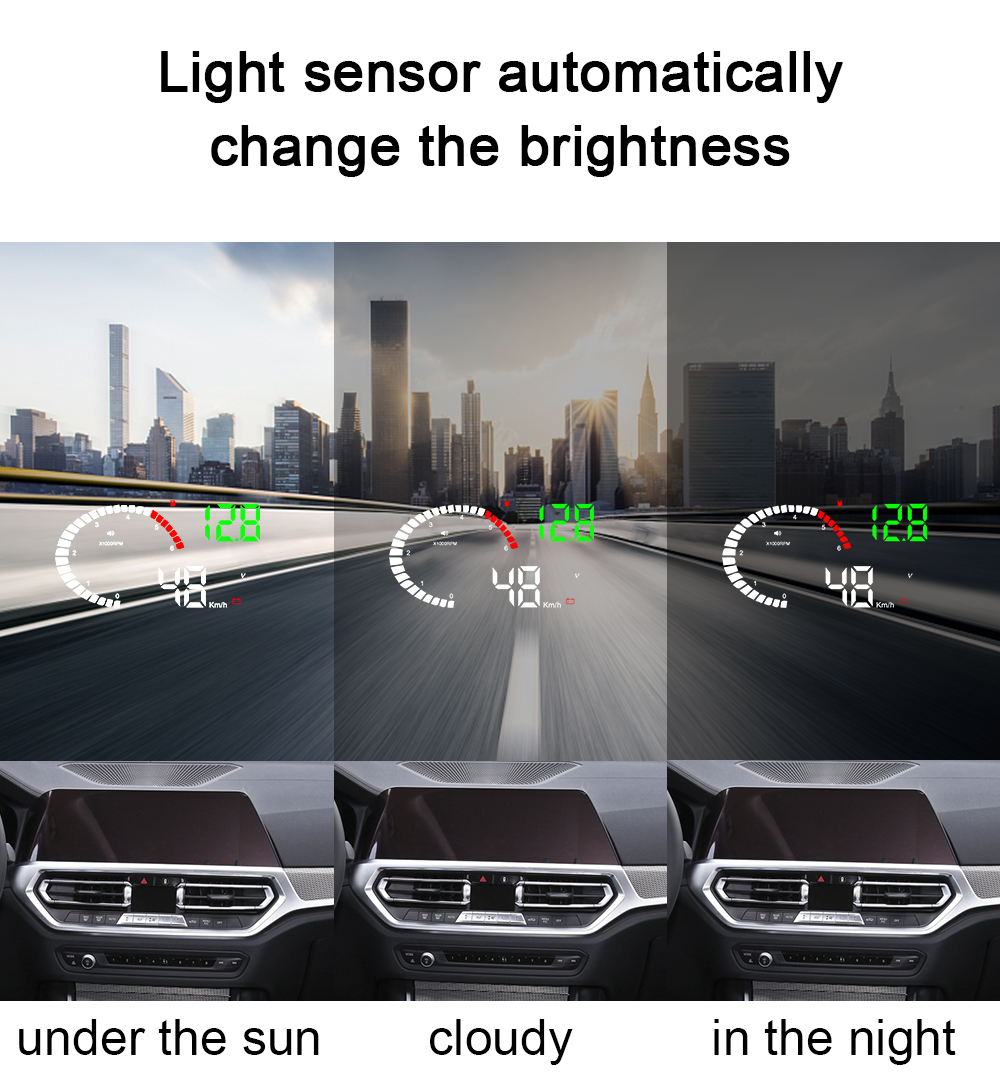 4/5.5" LED Digital OBD2 HUD Car Display Head Up OBD 2 Diagnostic Tools Speedometer Windshield Projector Automotive Accessories