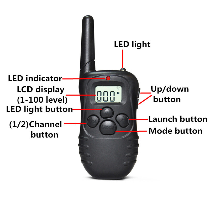 Pet Dog Remote Training Collar Rechargeable Waterproof Electronic Dog Shock Collar Remote Shocker Training Equipment For Dogs