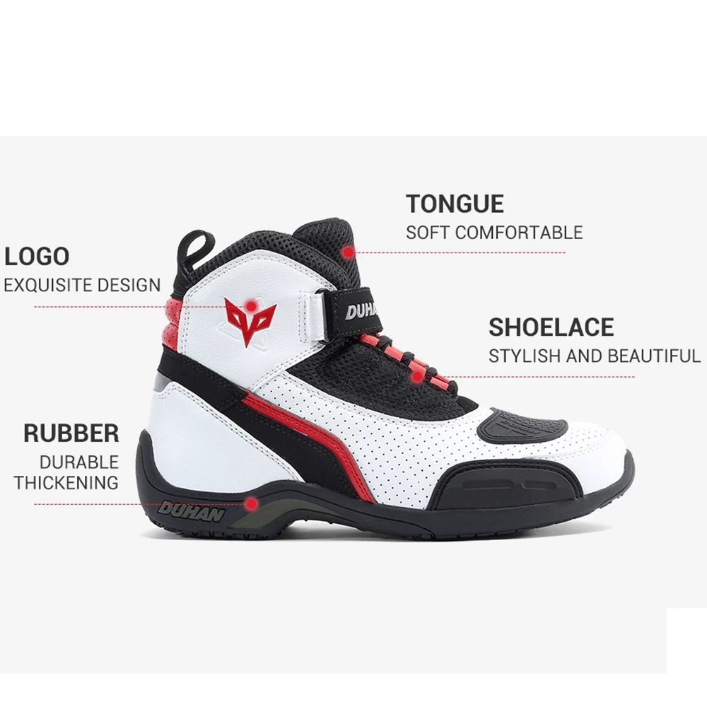 Motorcycle Breathable Shoes Racing Short Boots Men Riding new Wear Resistant 2025 Off-road Motocross Boots Equipment Spring Winter
