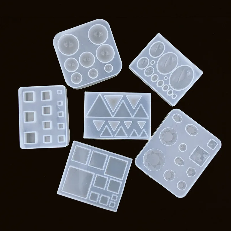 Cute beads Cube triangle Silicone Mold for jewelry making Resin jewelry tool UV epoxy resin molds decorative crafts