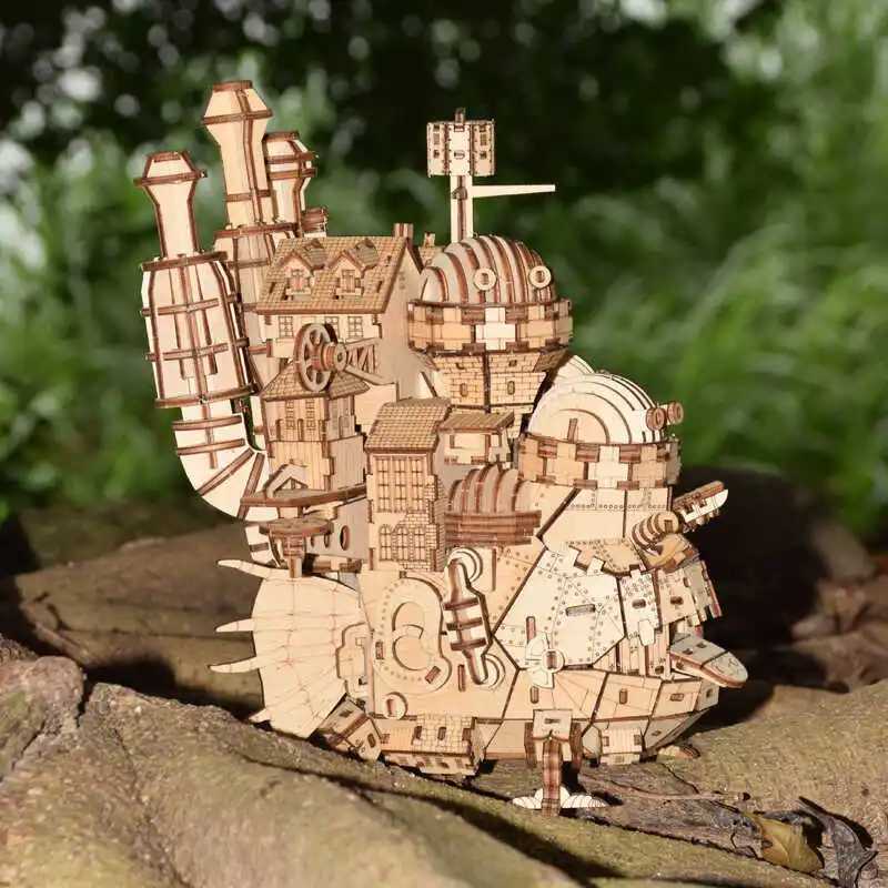 Adult 3D wooden puzzle model craft decoration puzzle magic castle model kit toys Exquisite children girls teenagers birthday gifts W241109