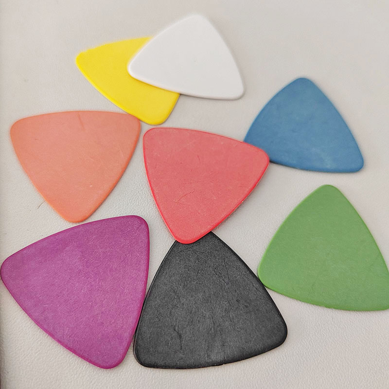 Delrin-Triangular Shape Guitar Picks, Durable Plectrum, Cloudy Face, 100Pcs