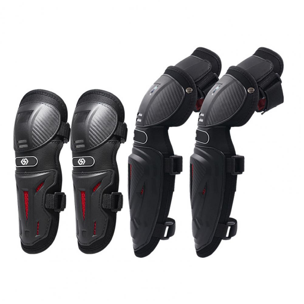 new 2025 4Pcs/Set Elastic Belt Lightweight Shock Resistant Windproof Motorcycle Body Protector Knee Elbow Protector for Sports