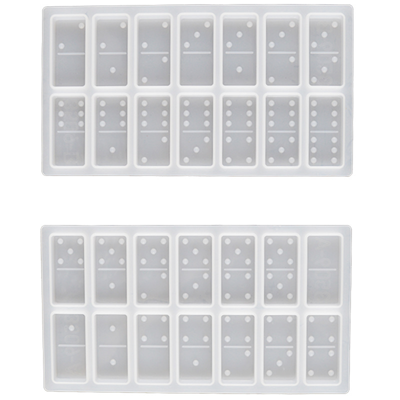 DIY Domino Crystal Epoxy Mold Dominos Game Resin Casting Molds Jewelry Accessories Making Handmade Art Crafts Silicone Mold