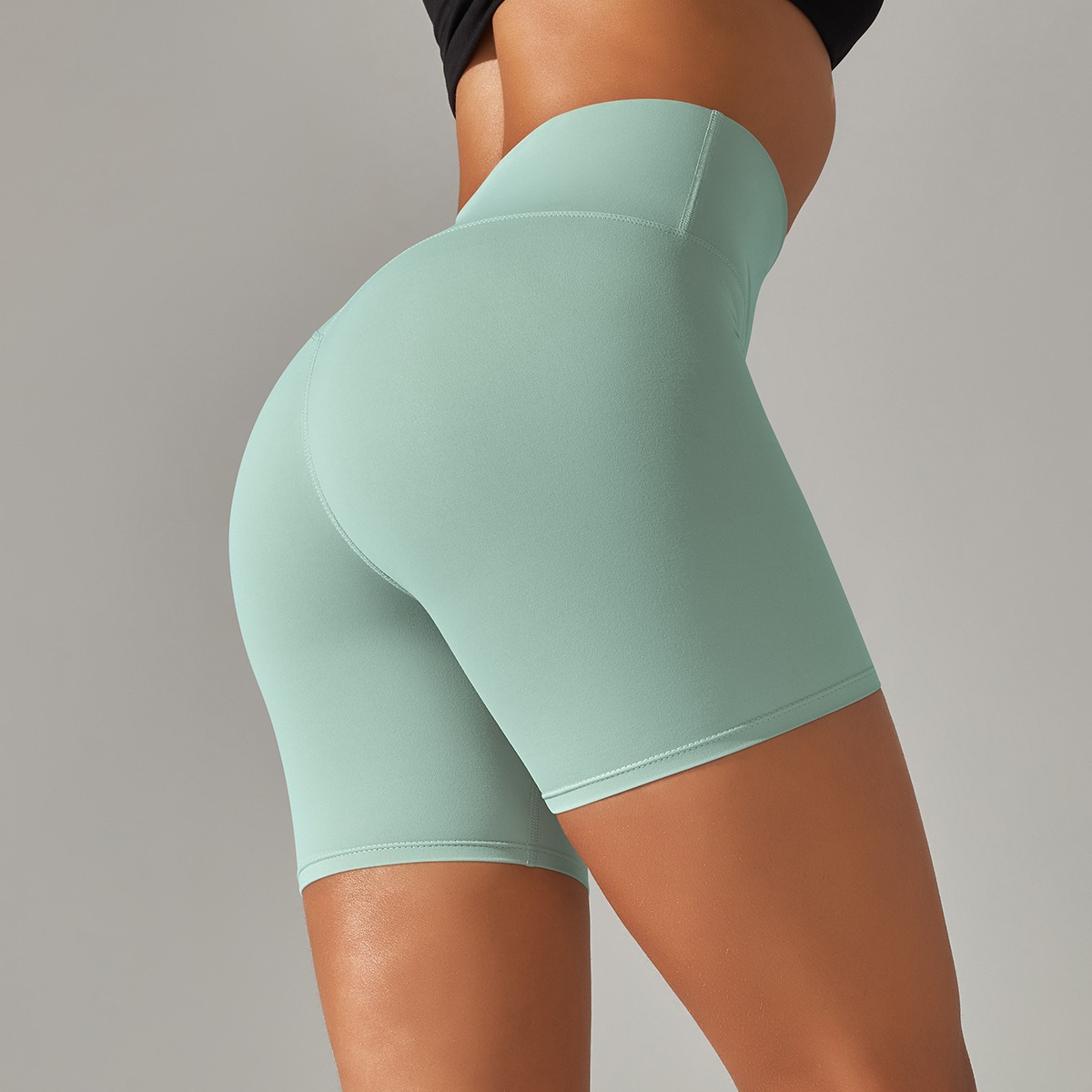 Yoga Women Fitness Running Cycling Without T-line Quick Dry Breathable Push Up Sports Leggings High Waist Summer Workout Gym Shorts 4b6 431