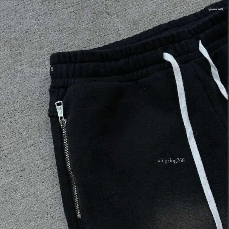 Men's Pants Y2K Retro Baggy Gothic Casual Zipper Decoration Sweatpants Hip Hop Punk Streetwear Oversized Cotton Straight Leg Trousers