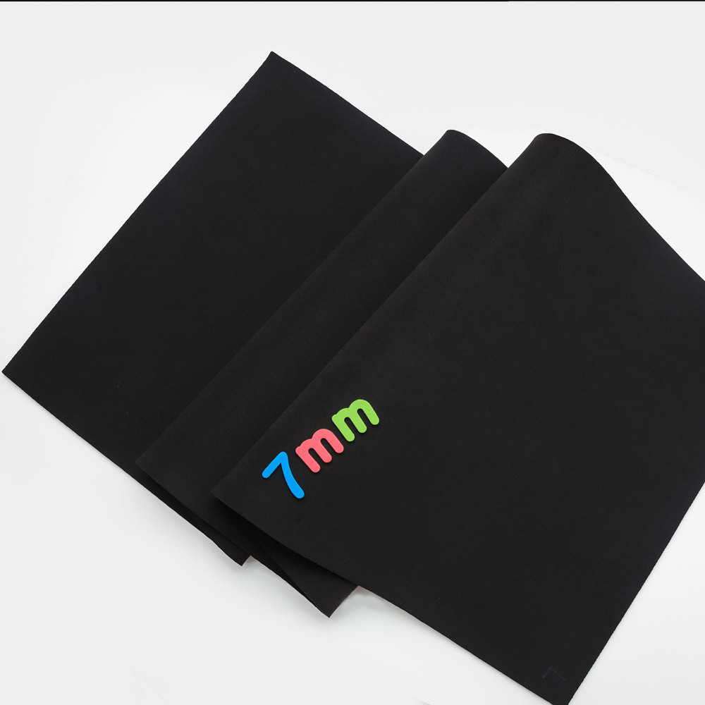 7mm Thick Black SBR Neoprene Fabric Fabric Sewing Rug Pad Backpack Waterproof Windproof Diving Shockproof