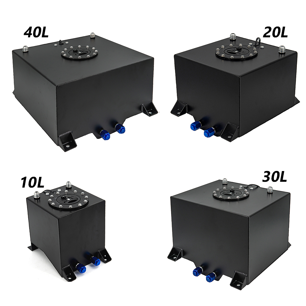 Universal 20L Aluminum OIL CAN Fuel Surge tank Oil Catch Can Tank with sensor Fuel cell 20L with cap / foam inside