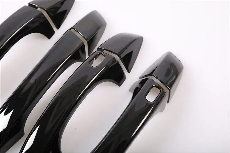 For Skoda new Kodiaq 2017 2018 2019 2020 2021 2022 2023 Black Chrome Car Side 2025 Door Handle Cover Trim Sticker Styling Accessories