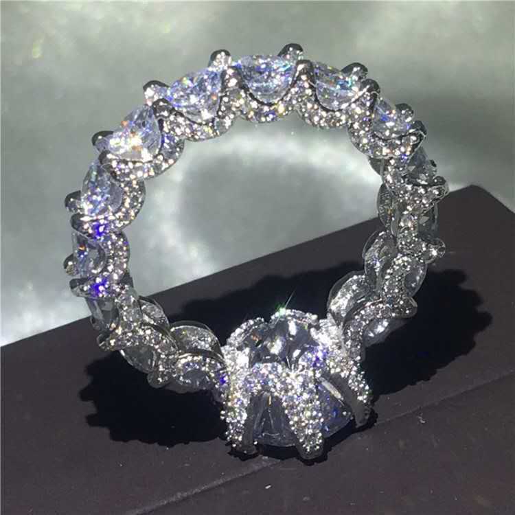 Wedding round +Asscher cut half moissanite band sier 10K solid gold engagement ring custom design