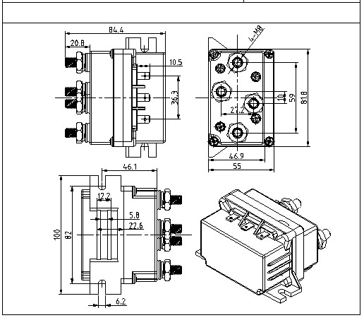 12V 24V Winch Solenoid Relay Controller 500A DC Switch 4WD 4x4 Boat ATV Control
