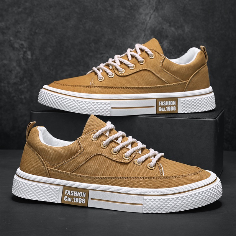 2025 Spring New Canvas Shoes Men's Korean Edition Trendy Low cut Youth Breathable Leisure Sports Student Versatile Trend