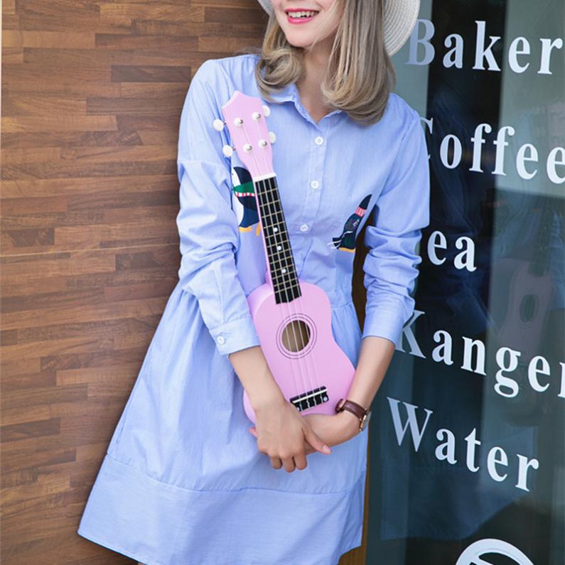 21 Inch 4 color Ukulele Beginners Children Christmas Gifts Hawaii Four String Guitar +String+Pick