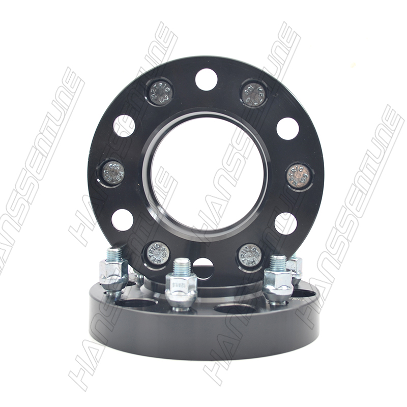 HANSSENTUNE 4PCS 30mm Black Anodized Aluminum Wheel Spacer Adapter 6x139.7/6x5.5" 93.1CB For Ranger