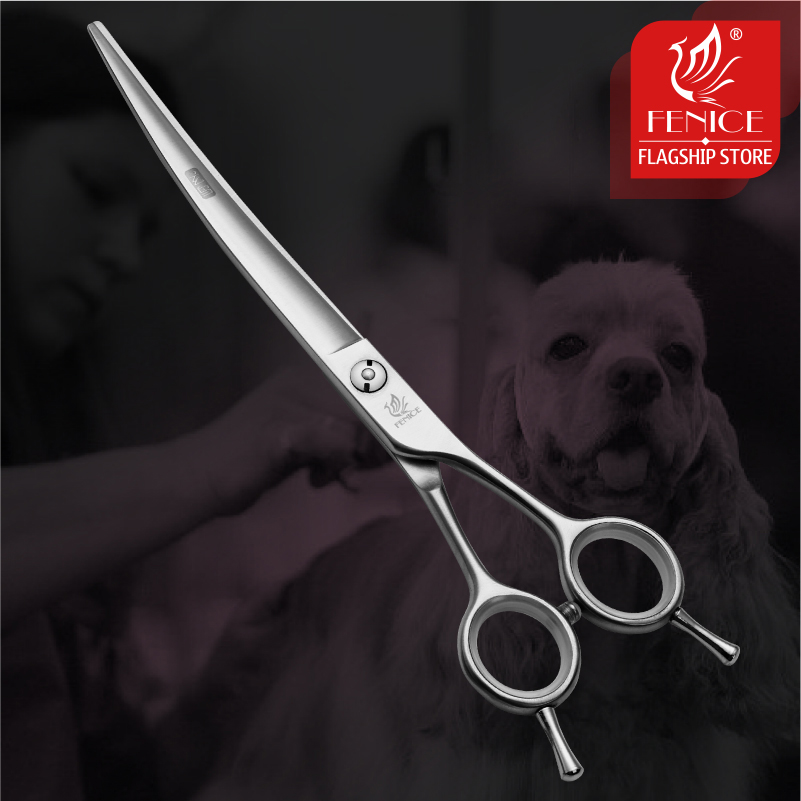 Fenice 7.0 7.5 8.0 inch professional dog cutting grooming pet scissors for dog straight grooming shears tijeras tesoura