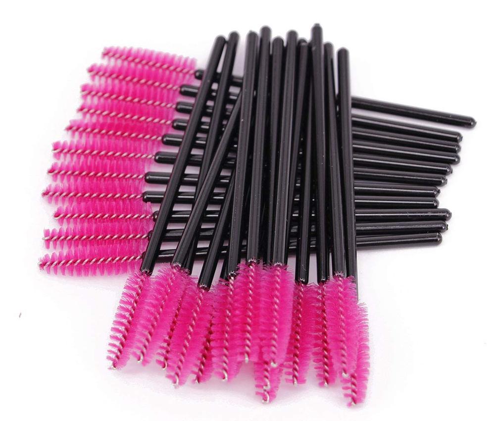 fa Eyelash New Rose pcs Brush Cosmetic Disposable Eyebrow Mini Mascara Wands Applicator Makeup Beauty Tools