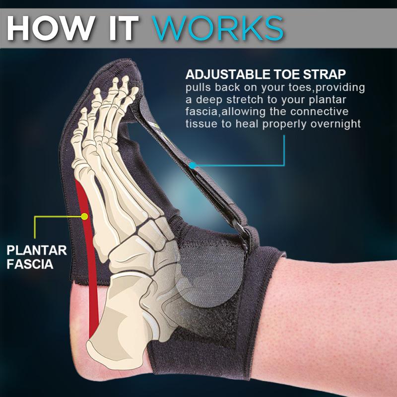 1pc Adjustable Plantar Fasciitis Dorsal Night & Day Splint Foot Orthosis Stabilizer Drop Foot Orthotic Brace Support Pain Relief