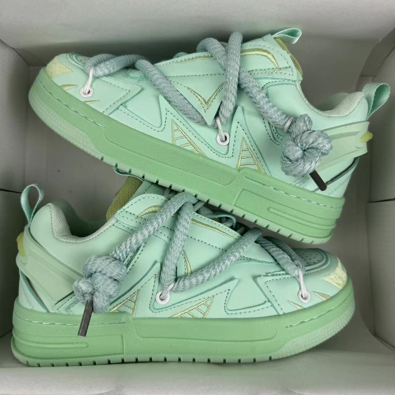 2025 New Men's And Women's Height Increasing Thick Soled Board Shoes Casual Multifunctional Breathable Niche Brand Trend Bread Shoes Height 