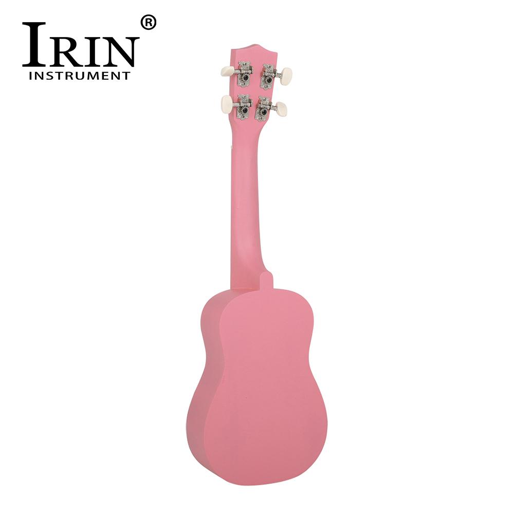 IRIN new 2025 21 Inch Soprano Ukulele 4 Strings Hawaiian Guitar Pink Little Girl Pattern Ukulele Children Beginner Musical Instrument