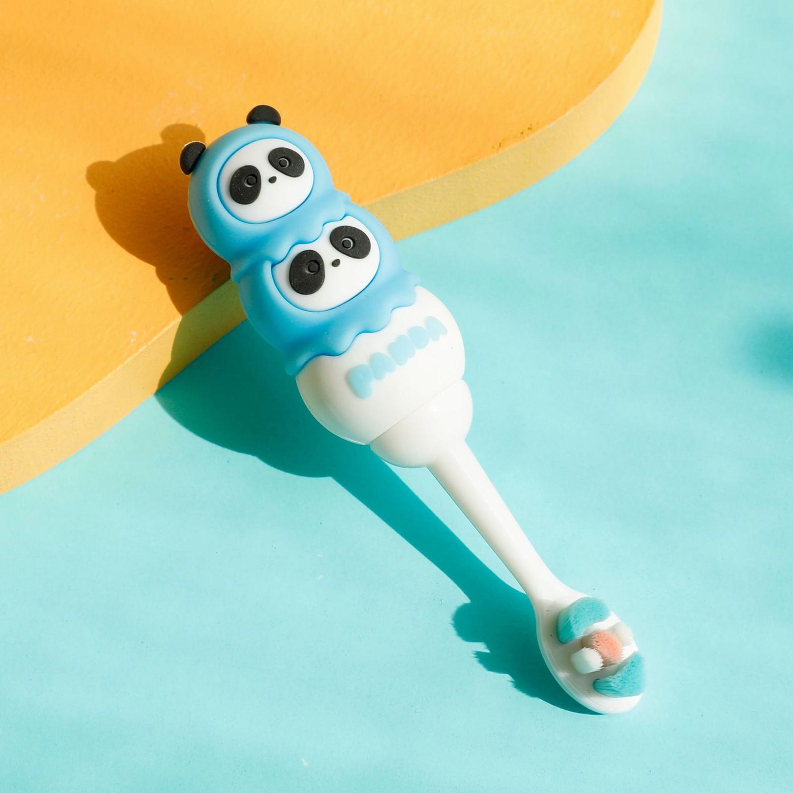 Children s Cute Soft Handle Panda Bristles Kids Animal Toothbrush Baby Silicone Electric Brush Teeth