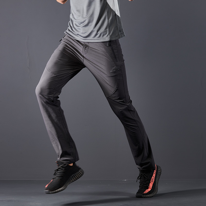 Men's Spring Summer Thin Quick Dry Pants 4XL Large Size Loose Stretch Straight Trousers Breathable Outdoor Hiking Sports Pants