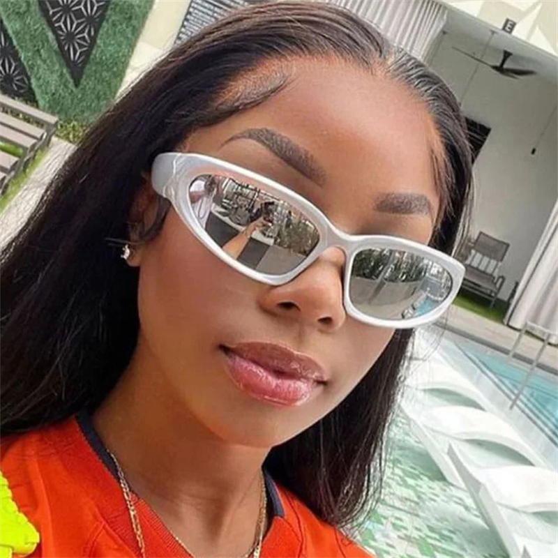 Y2k New Punk Sports Sunglasses For Men Women Luxury Brand Designer Sun Glasses Men's Fashion Vintage Shades UV400 Goggle Eyewear CAVALLO BIANCO C