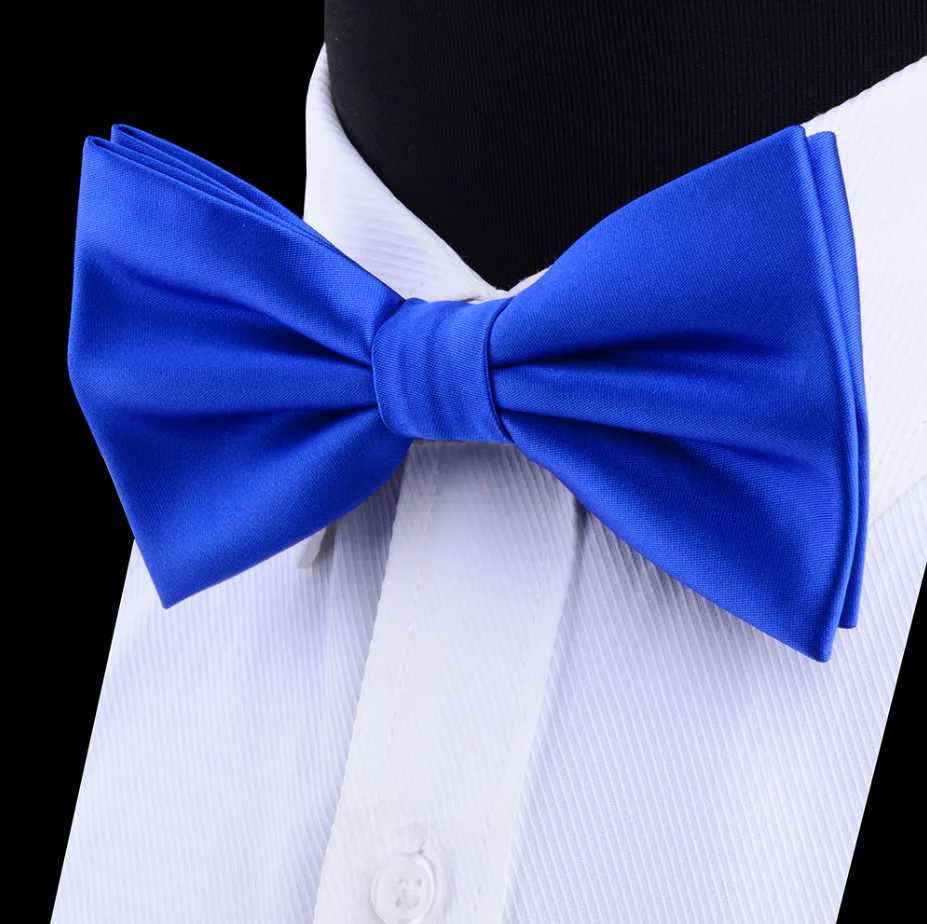 Classic Bow Tie For Man Solid Color Water Proof Double Fold Bowtie Party Wedding Accories Female Tie Gifts For ManX241109