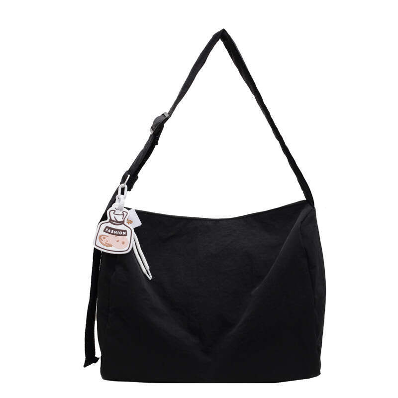 Korean girl lazy single shoulder tote with large capacity and versatile commuting for college students, Sen style hand-held armpit bag