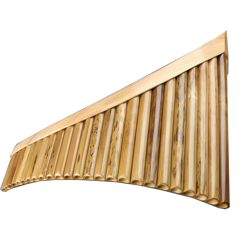 C Key Panpipe Romanian Style Folk Spottes Bamboo Made 25 Tubes Pan Flute Handmade Woodwind Instrument