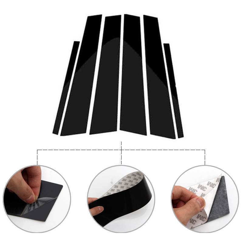 Glossy Car Window B-Pillar Trim Sticker For BMW F30 E46 E90 G20 330i 318i 325i 320i 328i Door Pillars Post Wrap Film Accessories