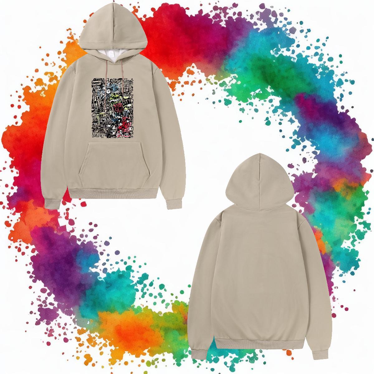 DIY Customized Man Hoodie Breathable Hooded Collar Cool Men's Hooded Sweatshirt Oversized 2XL 3XL Clothings Street Casual Cotton 350g