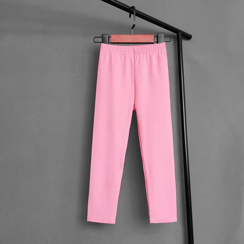 Kids Skinny Leggings Solid Color Pants Cute Stretch Spring Summer Trousers Soft Slim Children Pant Girl and Boys