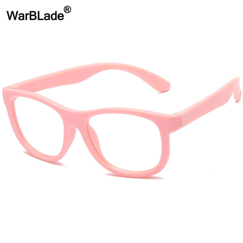 WarBlade Anti blue Light Kids Glasses Silicone Flexible Children Optical Frame Eyewear Boy Girls Computer Transparent Eyeglasses