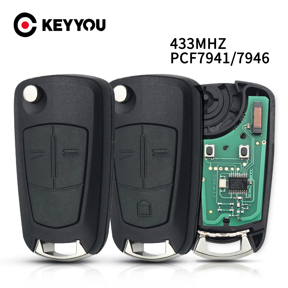 KEYYOU Flip Remote Car Key 433Mhz For Opel/Vauxhall Astra H 2004-2009 Zafira B new 2005-2013 Vectra C 2002-2008 Corsa 2025 D 2007-2012