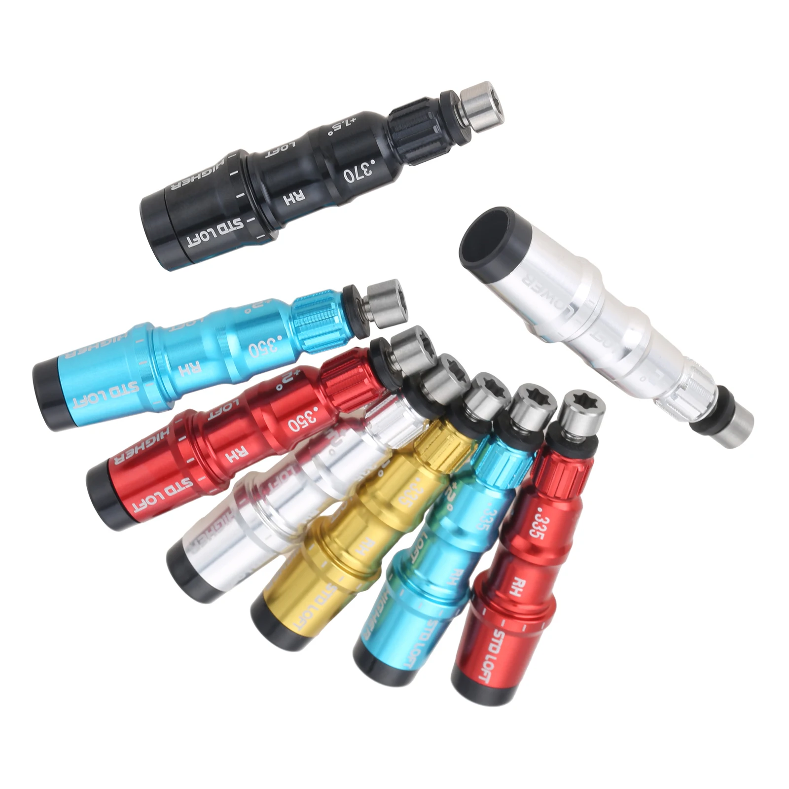 Aluminum Alloy 0.335 0.350 0.370 Golf Club Shafts Sleeve Adapter replacement for Taylormade M3 M4 M5 M6 SIM SIM2 Driver Fairway