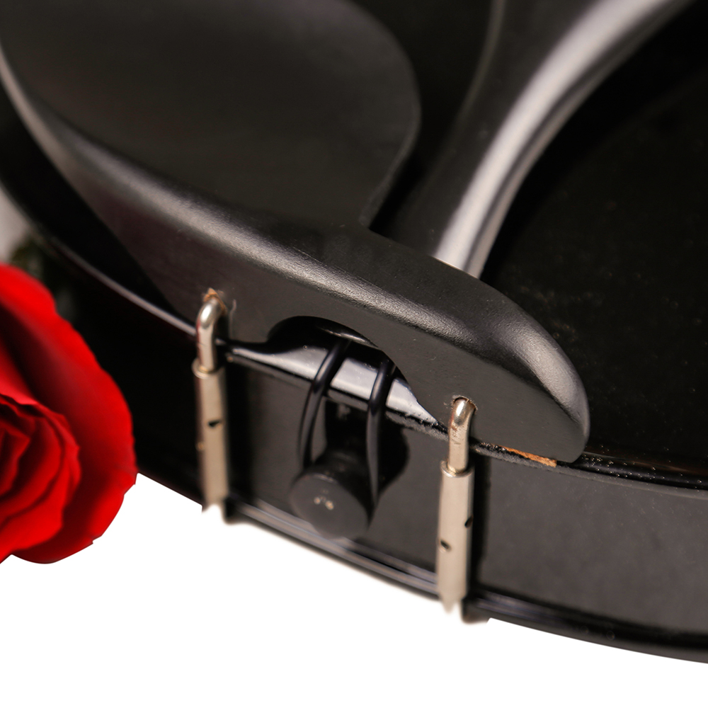 TONGLING Oil Varnish Beginner Black Violin Maple Wood Student Fiddle Violino Bow Shoulder Rest Case