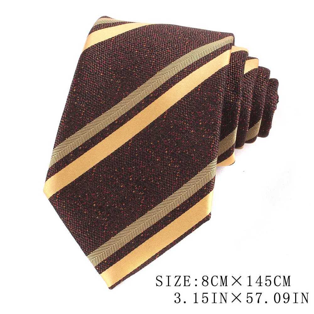 Brown Color Ties For Men Women Striped Neck Tie For Party Busin Classic Paisley Coffee Neckties Coffee Wedding Neck Tie GiftsX241111