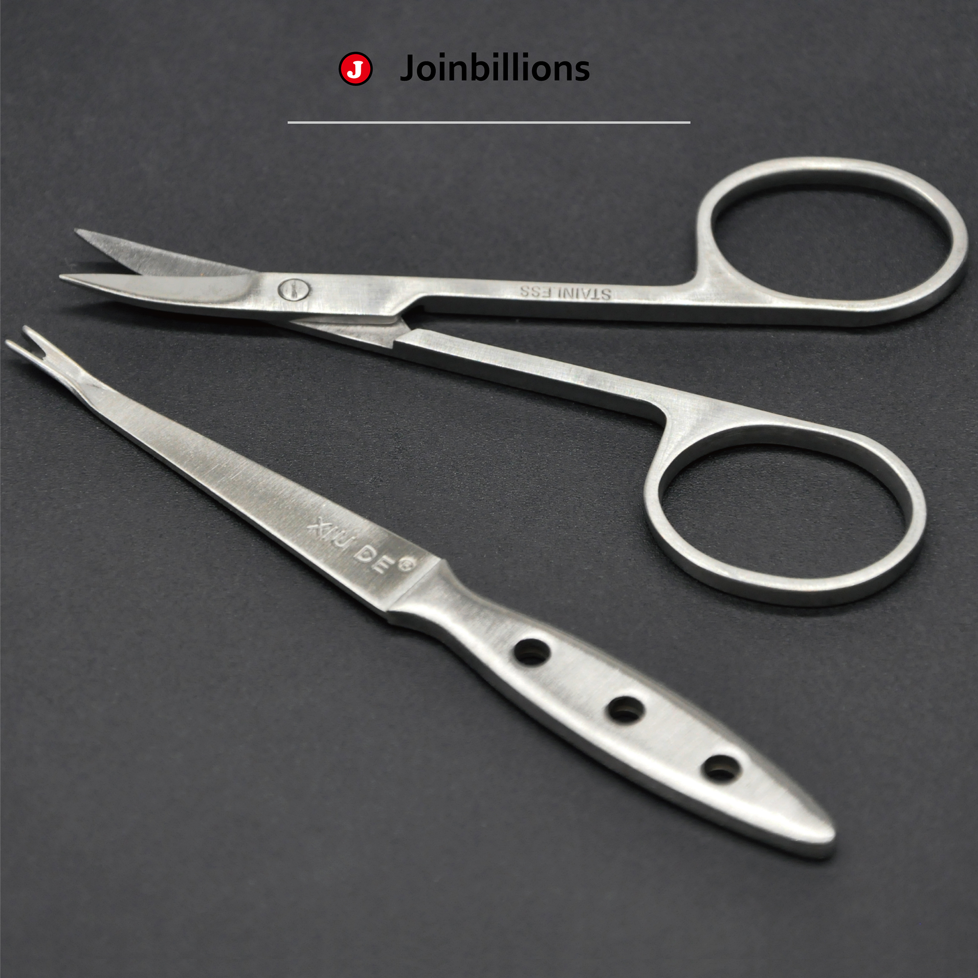 Beauty Makeup Scissor and new 2025 Cuticle Pusher 2pcs Set