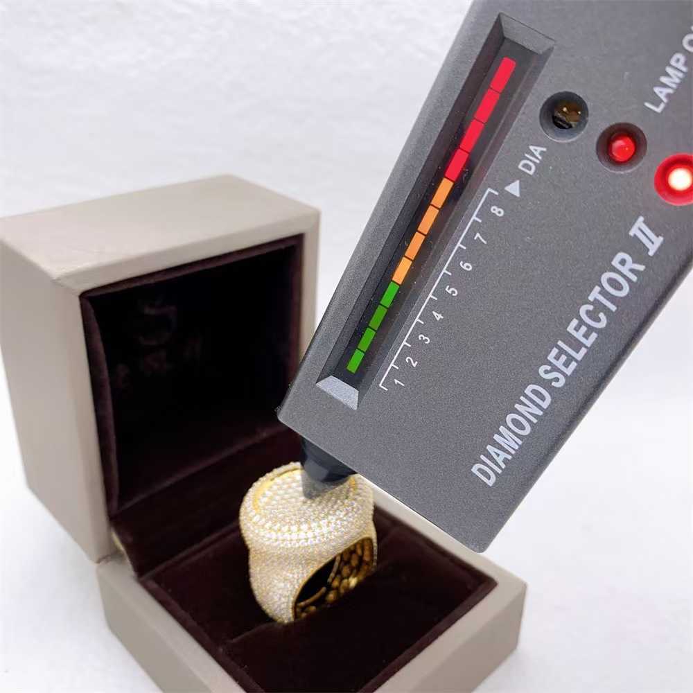 luxury Gra certificated rose gold iced out hip hop moissanite ring men vvs