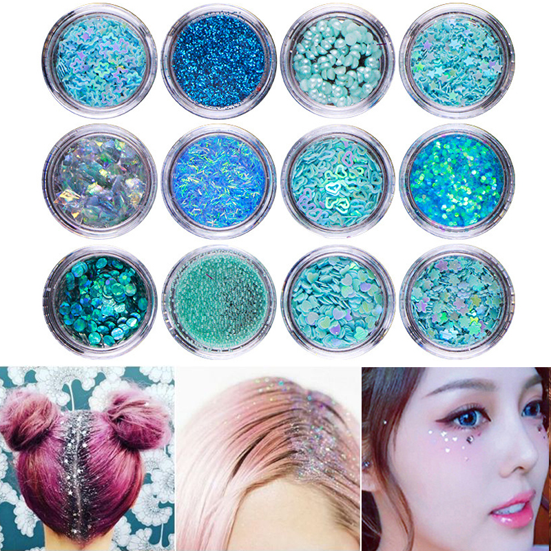 c Pcs set Glitter Powder Body Festival Party Nail Art Face EyeShadow Painting Sequins Decorations Tattoo Roots
