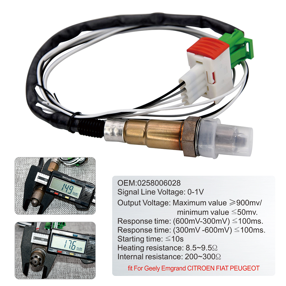 2 in 1 Racing 52mm Digital AFR with Narrowband O2 Oxygen Sensor Air Fuel Ratio Gauge for 12V Car Voltmeter