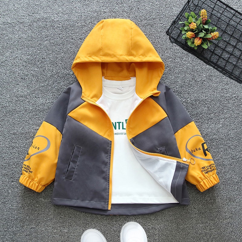 Designer shoes Windbreaker jacket for and autumn 2024 new item, baby outfit, yellow children's clothing, spring sports jacket, free shipping