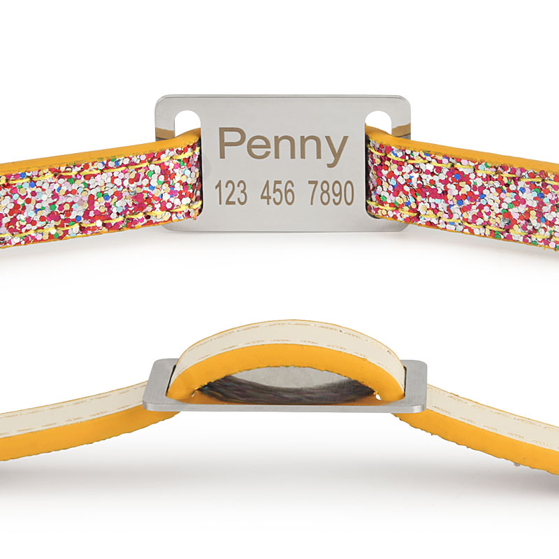 Dog Collar Tag, Stainless Steel Dog Cat Personalized Name Engraved Tags Custom Dog Tags Silent Dog License Tag, Blank Pet ID Tag