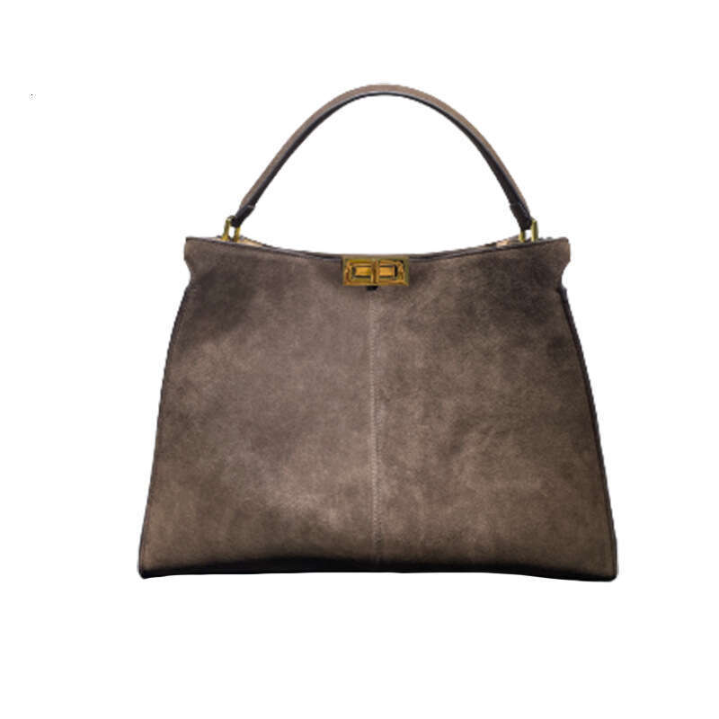 New kitten handbag commuting women's shoulder tote bag large capacity suede leather
