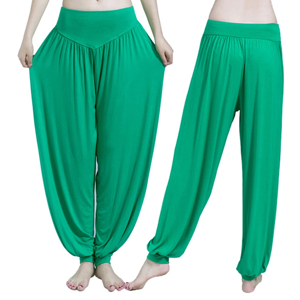 hot sale XXL plus size sport women yoga pants Colorful Harem Modal bloomers Dance Yoga TaiChi Full Length Pants Smooth legging Trouser