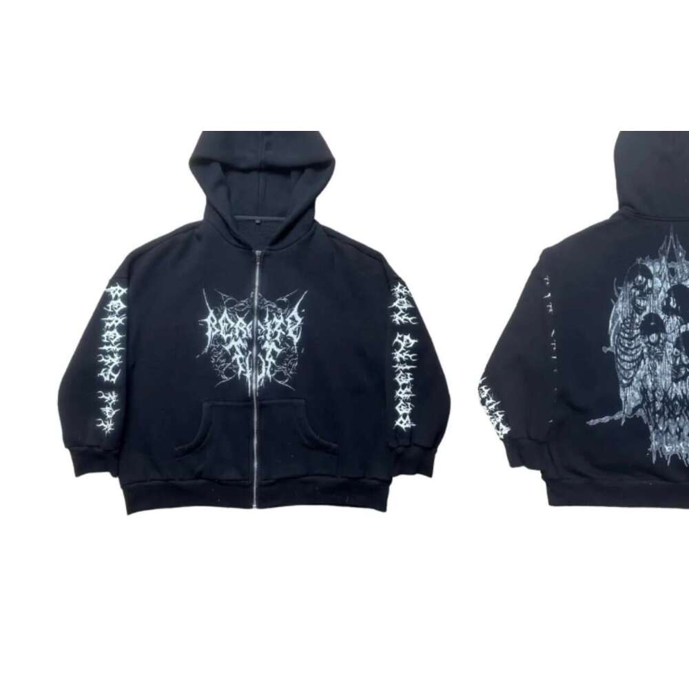 Printed 2024 New Casual Y2k Sweatshirt Zipper Cardigan Loose Hoodie Women's Versatile Hip Hop Geometric Pattern