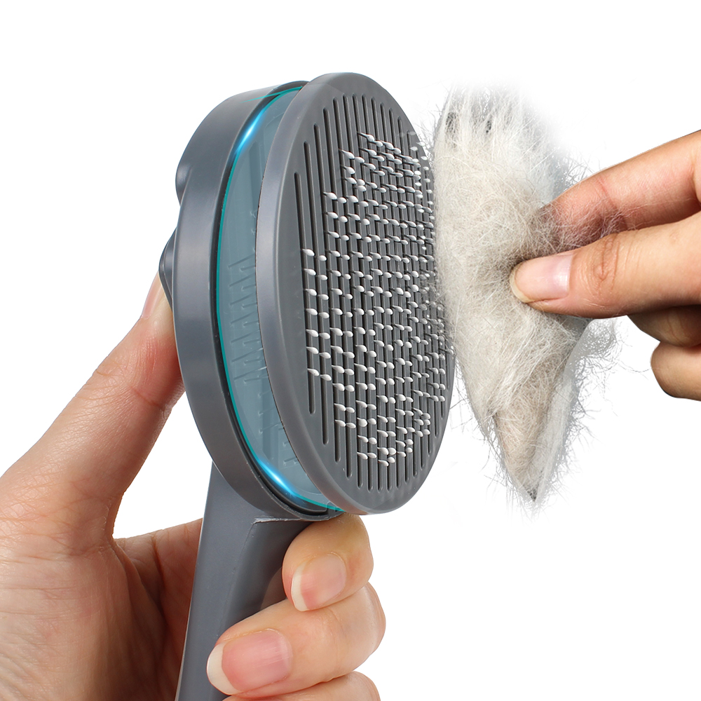 Hair Removal Comb Grooming Brush Cleaning Beauty Products Pet Comb 3 Colors Self Cleaning For Dog Cat Cleaning Supplies